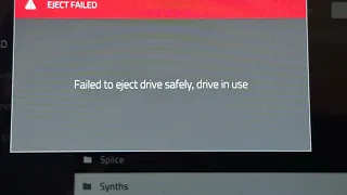 Failed to eject drive safely drive in use on Akai MPC FIX and Solved