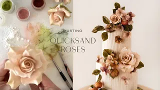 How To Dust Gumpaste Quicksand Roses