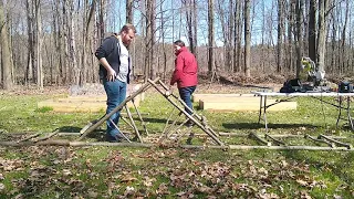 Rustic Garden Arbor Construction Time-lapse