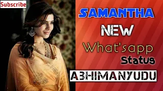 @Samantha New WhatsApp Status || Telugu || Abhimanyudu || Vishal,Samantha,Arjun