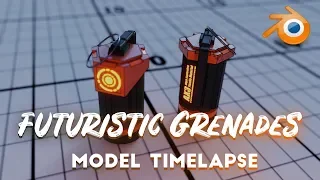 Blender Sci-Fi Grenade Modelling Timelapse