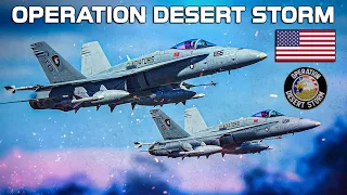 F/A-18C Hornet Operation Desert Storm Mission (Air to Air/SEAD/Ground Attack) | DCS |