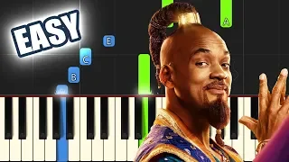 Arabian Nights - Aladdin 2019 (Will Smith) | EASY PIANO TUTORIAL + SHEET MUSIC by Betacustic