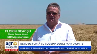 Demo cu o super-combina Deutz-Fahr in ferma lui Cosmin Bacanu