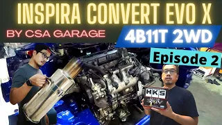 Evo X 2WD - Built from Lancer/Inspira | Ep. 2: Items for Turbo & Engine Installation | By CSA Garage