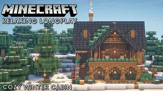 Minecraft Relaxing Longplay - Cozy Winter Cabin (No Commentary) [1.19]