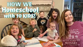 Large Family Homeschool Day in the Life || How we Homeschool 10 KIDS
