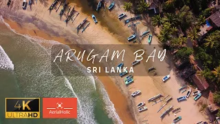 SURF BEACH | ARUGAM BAY - SRI LANKA IN 4K (DRONE)