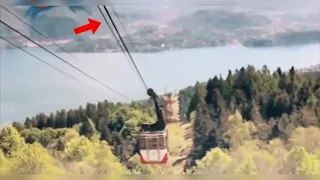 Italian authorities release video of tragic moment a cable car cable snaps.