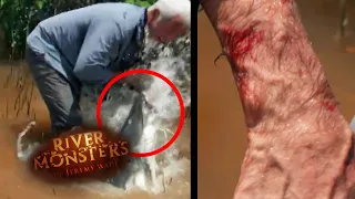 Jeremy Gets BITTEN By A Huge Catfish | CATFISH | River Monsters