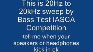 20Hz to 20kHz frequency sweep