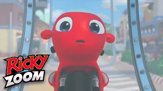 Ricky Gets Trapped ⚡️Loop Gets A Vroomboard ⚡️ Motorcycle Cartoon | Ricky Zoom