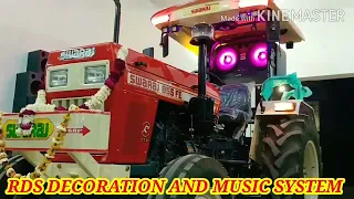 🚜SWARAJ 855 🚜tube indigater fire hood with MUSIC SYSTEM Bumper By RDS DECORATION AND MUSIC SYSTEM