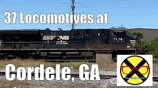 37 locomotives at Cordele, GA