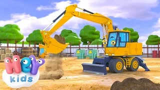 Construction Vehicles Song! | Vehicles for Kids | HeyKids Nursery Rhymes | Animaj Kids