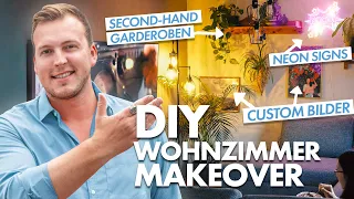 Spectacular LIVING ROOM MAKEOVER! Second hand decoration, DIY wall photos & more! - Tim's house EP06