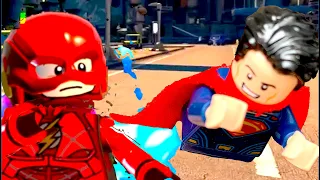 Superman vs The Flash Justice League Race in Lego DC Super Villains | DCEU Superman v The Flash Race