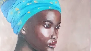 Картина маслом "Прекрасная дочь Африки" | Oil painting "The Beautiful Daughter of Africa"