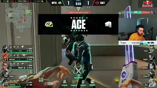 Tarik reacts to Optic YAY crazy 5 Bullets ACE vs XSET - XSET vs OPTIC VCT