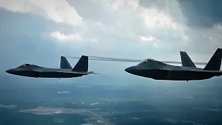 F-22 Raptor (200$ Million) Take-Off and Landing on the runway  - US Air Force