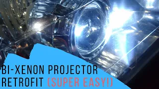 Retrofit Projector Bi-Xenon Headlights DIY! EASY!