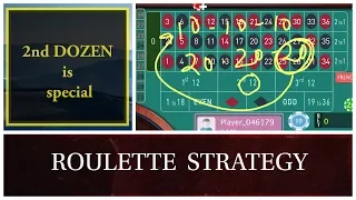 2nd DOZEN is special for profit in online roulette