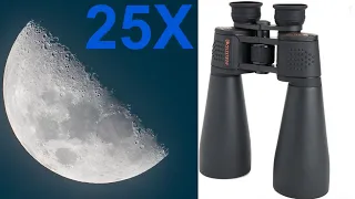 Celestron Skymaster 25X70 25X magnification telescope binoculars - night moon viewing - Skywind007