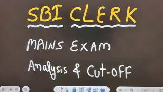 SELF GIVEN SBI CLERK MAINS EXAM ANALYSIS 2023 | EXPECTED CUT OFF | VIKAS JANGID