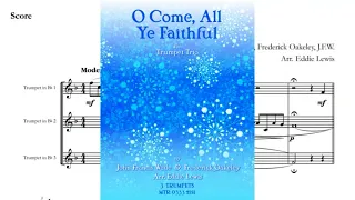 O Come All Ye Faithful Trumpet Trio Score Video