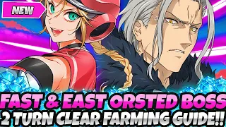 *FASTEST & EASIEST* 2 TURN F2P CLEAR STRATEGY FOR ORSTED BOSS! Fastest Farm Guide (7DS Grand Cross