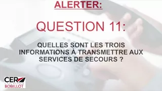 PERMIS VOITURE EXAMEN / INTERROGATION ORALE: PREMIERS SECOURS QUESTION 11