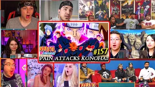 Pain Invades Konoha?! 🤯🔥 They Shall Know Pain!⚡| Shippuden 157 REACTION MASHUP 疾風伝 海外の反応