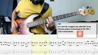 Foo Fighters - The Pretender BASS COVER + PLAY ALONG TAB + SCORE PDF