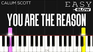 Calum Scott - You Are The Reason | SLOW EASY Piano Tutorial