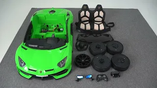 Install a Tobbi 24V Lamborghini SVJ Drift Toy Car| TH17B1076/TH17E1077/TH17W1018/TH17G1079/TH17H1080