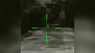 Skilled Sniper Expertly Takes Out Two Russian Soldiers Among Trees