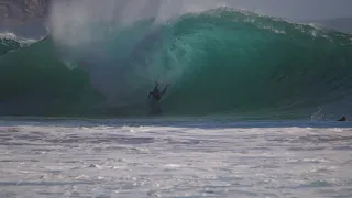 Hurricane Swell brings heavy surf to the wedge of Portugal - Beliche 17.02.2024 RAW Surf