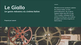 Le giallo, cinéma italien des années 60, 70