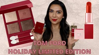 NEW TOM FORD LIMITED EDITION HOLIDAY 2021 EYE QUAD & LIPSTICK | BODY HEAT & SCARLET ROUGE