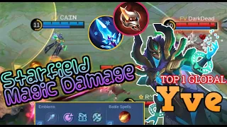 Magic Starfield ‼️ Top Global Yve Mobile Legends Gameplay Tutorial Mage Build Item | Shorts