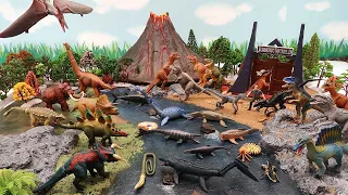 DIY NEW DINOSAUR WORLD! Volcano Eruption, Jurassic World Gate, 50 Dinosaur Figure For Kids 공룡 쥬라기월드