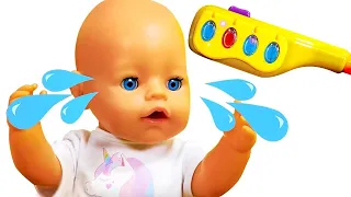 Baby Born doll is sick! Baby doll health routine & Baby dolls videos for kids.