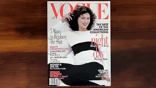 Vogue February 1996 Shalom Harlow, Kristy Hume | ASMR Magazine Flip Through