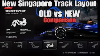 New 2023 Singapore F1 Track Layout|Old vs New