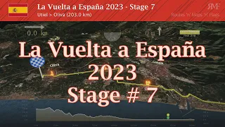 La Vuelta 2023, Stage 7 (Utiel - Oliva), course, route, profile, animation