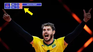 DRAMATIC Volleyball Match | Brazil vs France | Semifinal | Men's VNL 2021