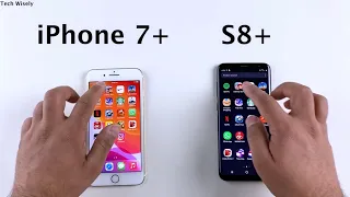 SAMSUNG S8 Plus vs iPhone 7 Plus Speed Test