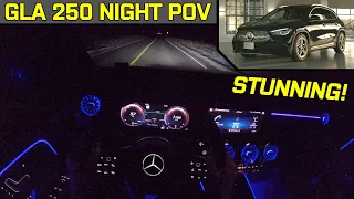 2021 MERCEDES-BENZ GLA 250 Night POV Drive w/ Ambient Light & LED Light Test