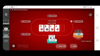 ignition poker low stakes playthrough 10cent 25cent.