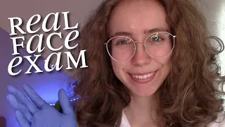 [ASMR] Medically Accurate Face & Neck Exam 🩺💙 (whispered role-play)